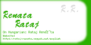 renata rataj business card